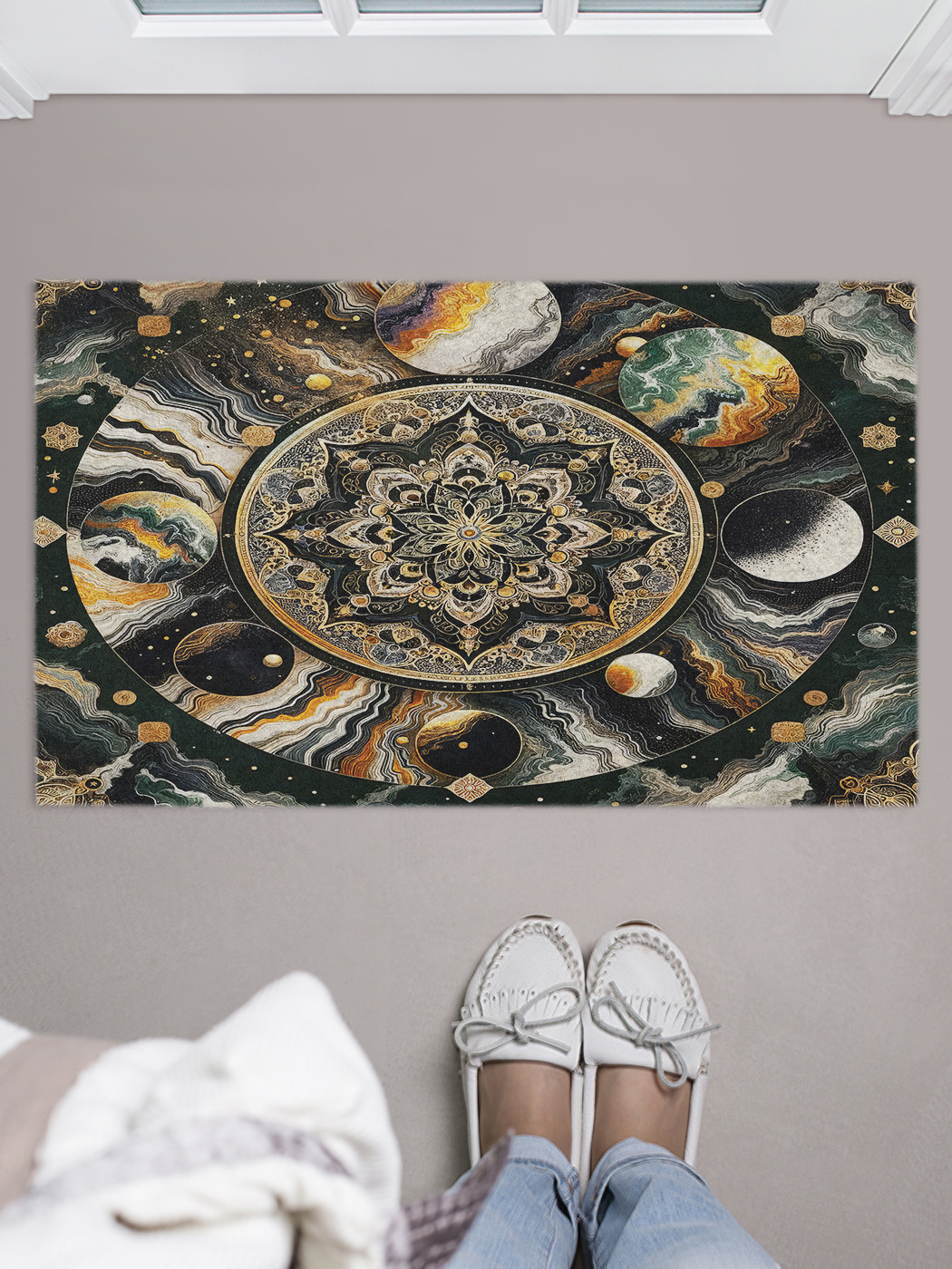 

Коврик придверный JoyArty Затмение мандалы, door_sd1403