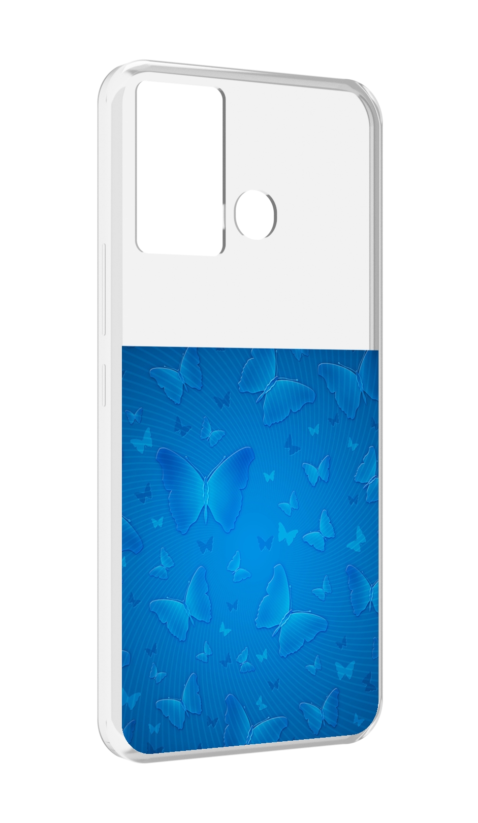 

Чехол MyPads голубые-бабочки для Infinix Hot 12 Play, Прозрачный, Tocco