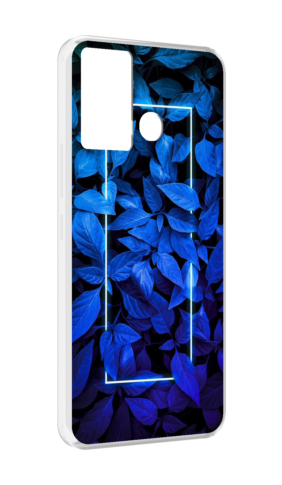 

Чехол MyPads голубые цветочки неон для Infinix Hot 12 Play, Прозрачный, Tocco