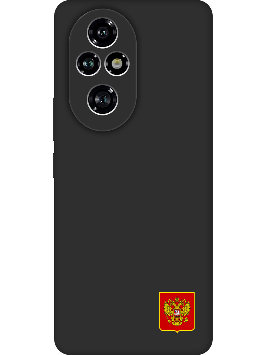 

Силиконовый чехол на Honor 200 pro с принтом "Герб России" матовый черный, 783979681