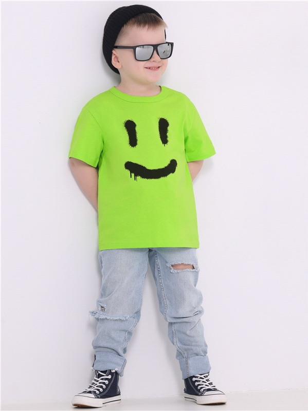 

Футболка детская Апрель 228мал001Д1У, ярко-салатовый262 Смайл граффити, 104, Зеленый, ф228001010У1