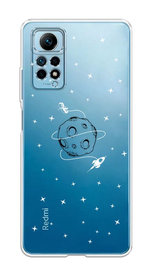 

Чехол на Redmi Note 12 Pro 4G "Полет вокруг луны", Белый;серый;черный, 319050-2