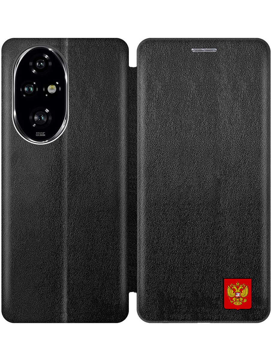 

Чехол-книжка на Honor 200 pro с принтом "Герб России" черный, 783979681