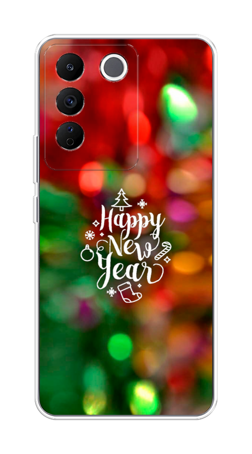 

Чехол на Vivo V27e "Новый Год на елке", Зеленый;красный;желтый, 268350-5
