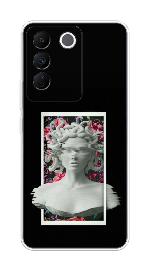 

Чехол на Vivo V27e "Web Punk Медуза Горгона", Черный;серый, 268350-6
