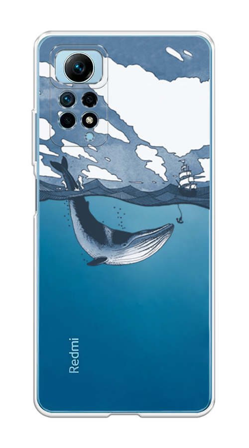 

Чехол на Redmi Note 12 Pro 4G "Большой кит", Синий, 319050-1