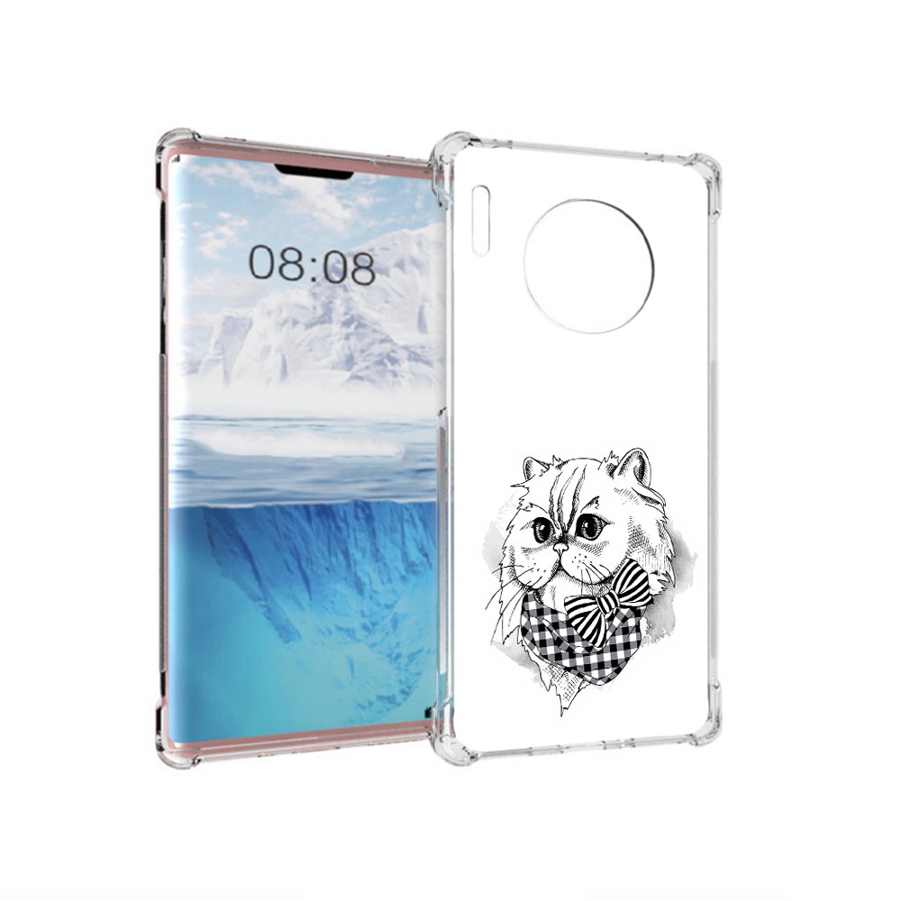 

Чехол MyPads Tocco для Huawei Mate 30 Pro нарисованная красивая кошечка, Прозрачный, Tocco