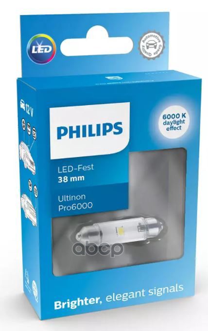 Лампа Сигнальная Festoon 38mm Led 11854 Cu60 12v X1 1шт 11854cu60x1 Nsii0023745632 Philips