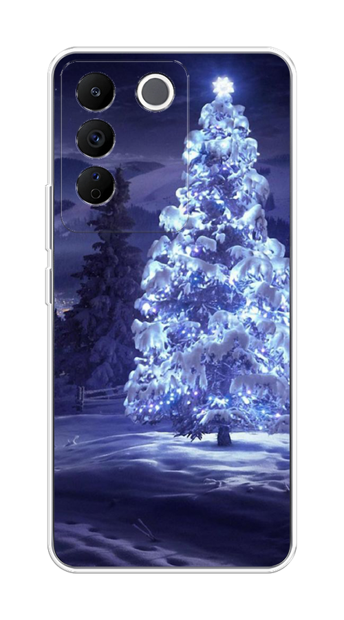 

Чехол на Vivo V27e "Зима 4", Синий;черный;белый, 268350-2