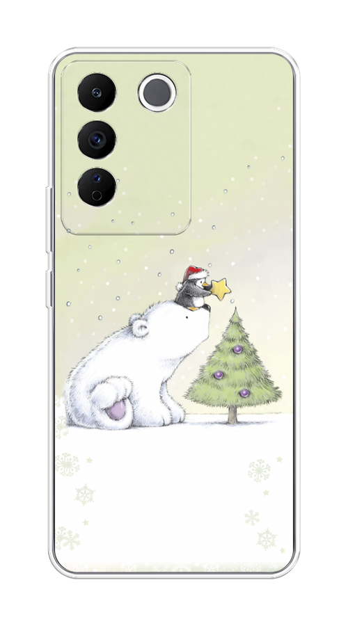 

Чехол на Vivo V27e "Украшение елки", Белый;бежевый, 268350-5