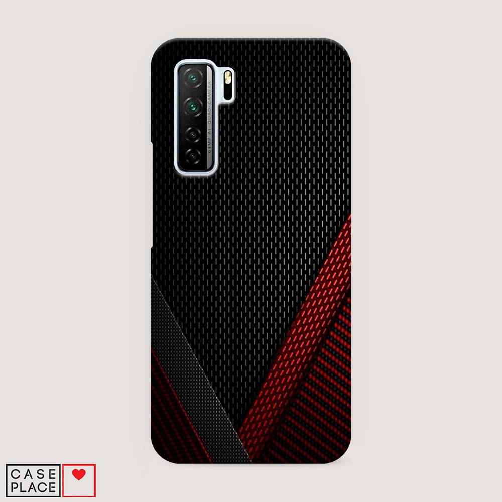 фото Чехол awog "красный карбон" для honor 30s (global)