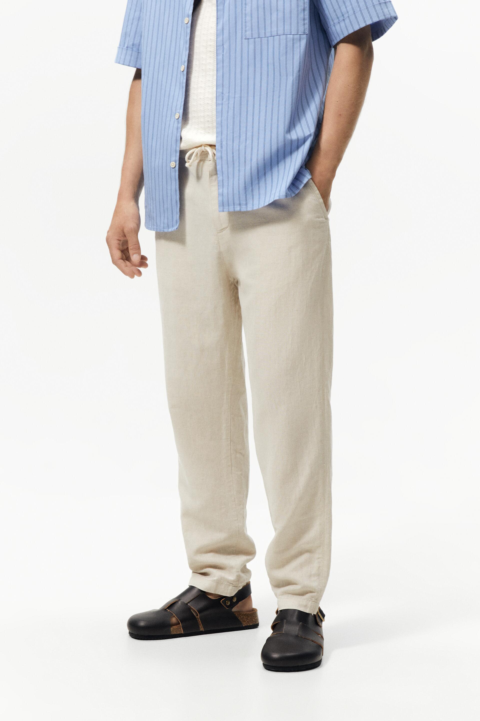 

Брюки мужские ZARA 06416300 бежевые 46 RU (доставка из-за рубежа), 06416300