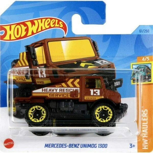 Машинка Hot Wheels 5785 HW Haulers Mercedes-Benz Unimog 1300, hkh26-m521 original hot wheels car 55th anniversary boys toys for juguetes 1 64 diecast chevy mercedes benz unimog porsche 993 acura gift