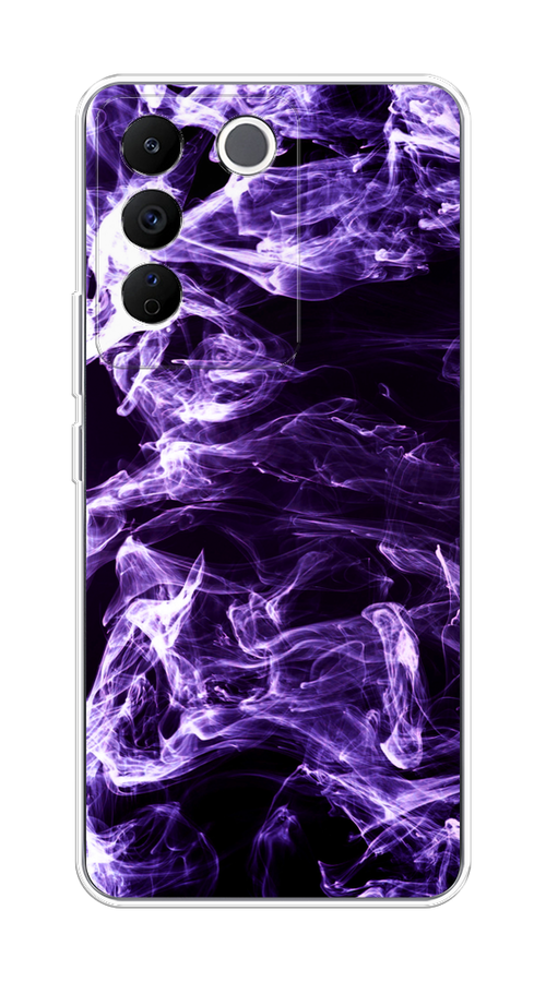 

Чехол на Vivo V27e "Фиолетовый дым", Фиолетовый;белый;черный, 268350-3