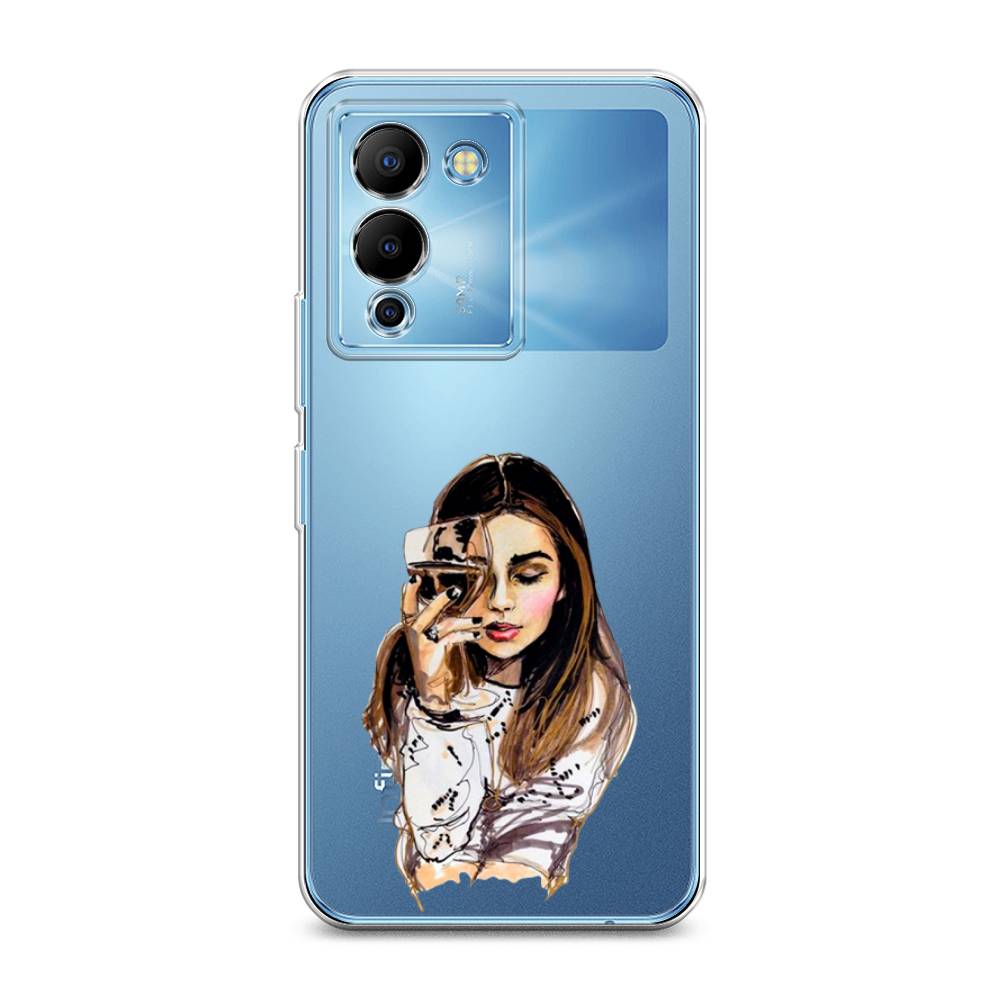 

Чехол Awog на Infinix Note 12 G96 "Девушка с бокалом", Разноцветный, 3101550-7
