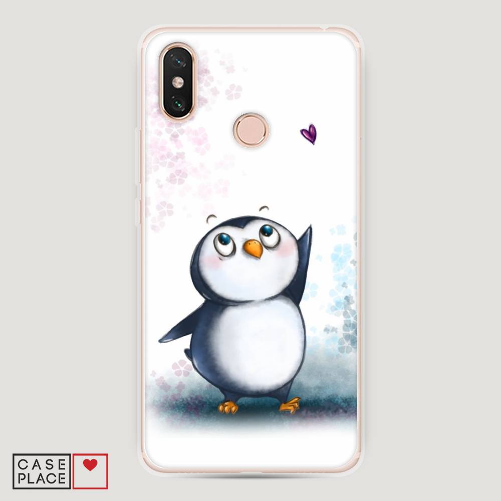 

Пластиковый чехол "Пингвин и сердечко" на Xiaomi Mi Max 3