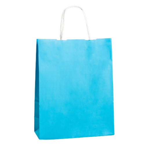 Пакет крафт Радуга голубой, 25*11*32см, 10шт (упаковка)