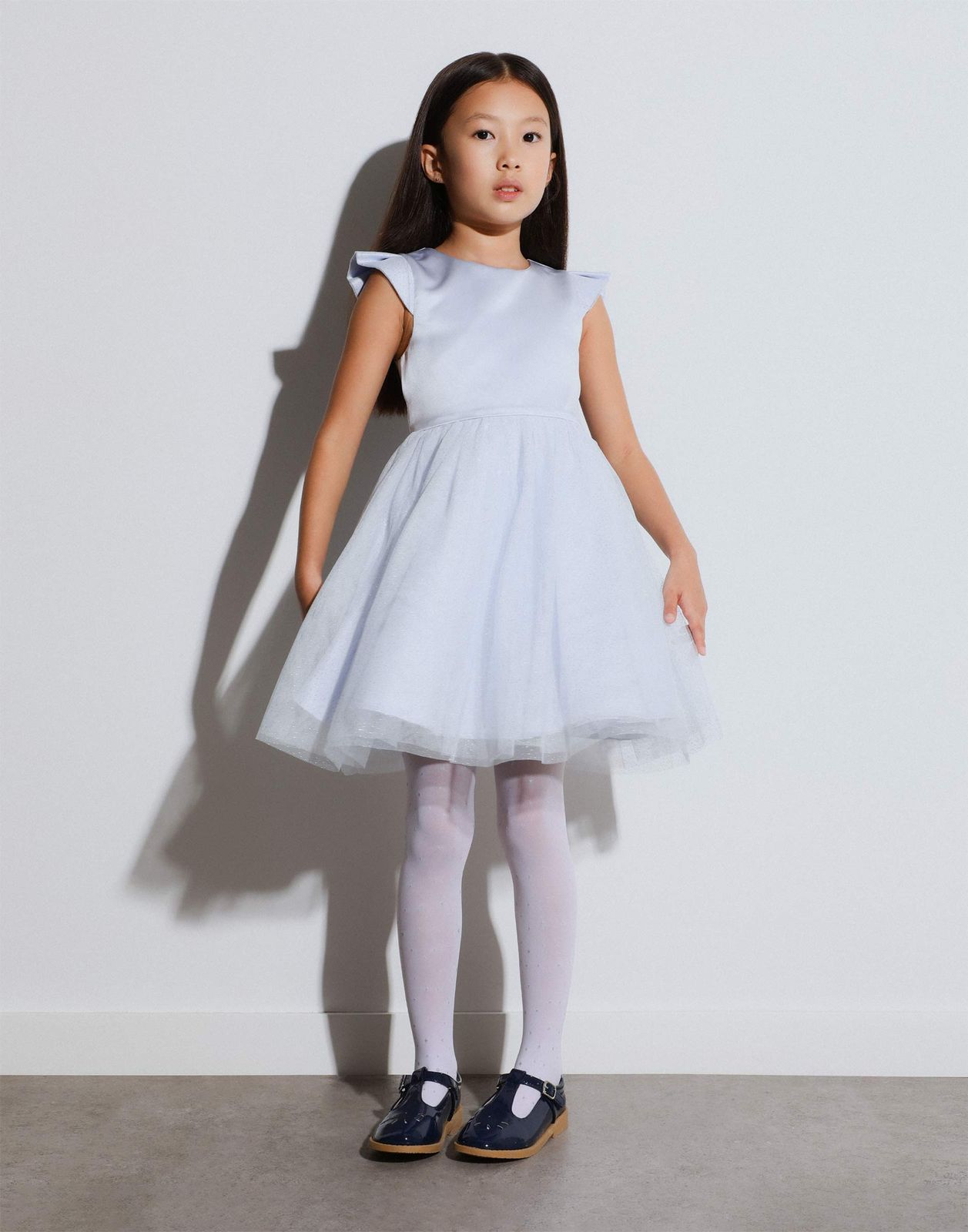 Платье детское Gloria Jeans GSO000494, светло-синий, 128