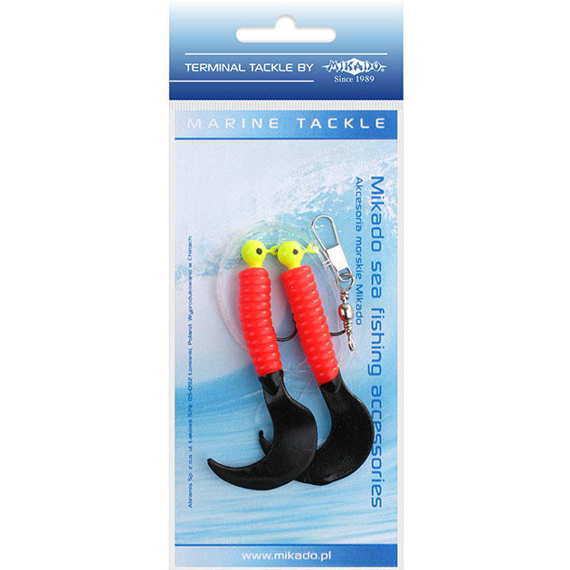 

Морская оснастка Mikado PILK TWIST JIGHEAD RIG 7.5 см, 3 г. (2шт.) RED/BLACK, Красный;черный