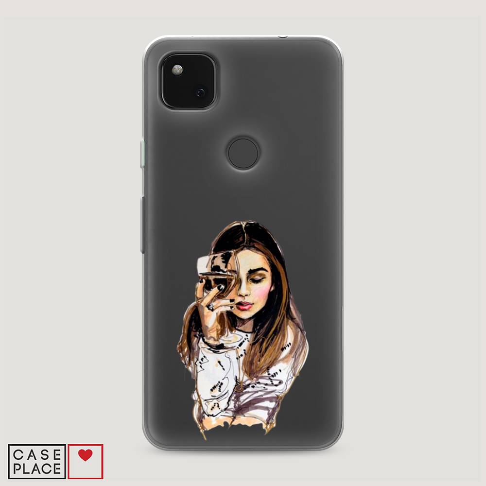 

Чехол Awog на Google Pixel 4A "Девушка с бокалом", Разноцветный, 270650-7