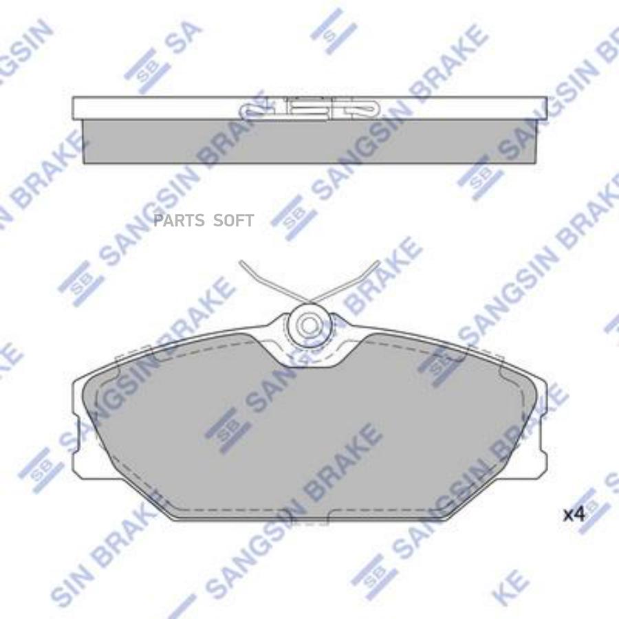 

Колодки передние RENAULT Megane I/Laguna I/Safrane II SANGSIN BRAKE SP1483A