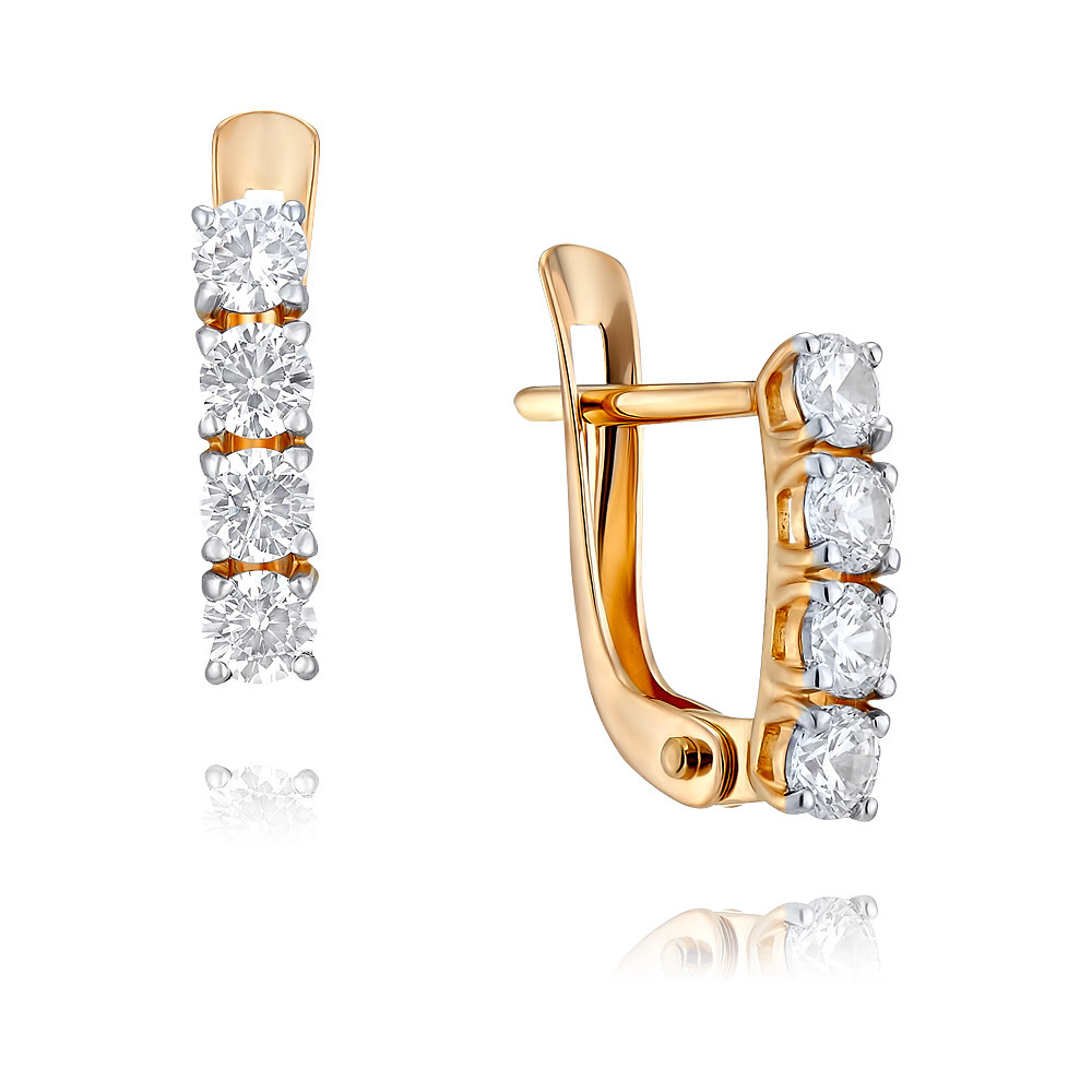 

Серьги из красного золота с фианитом ADAMAS 2455716/01-А50Д-72, 2455716/01-А50Д-72