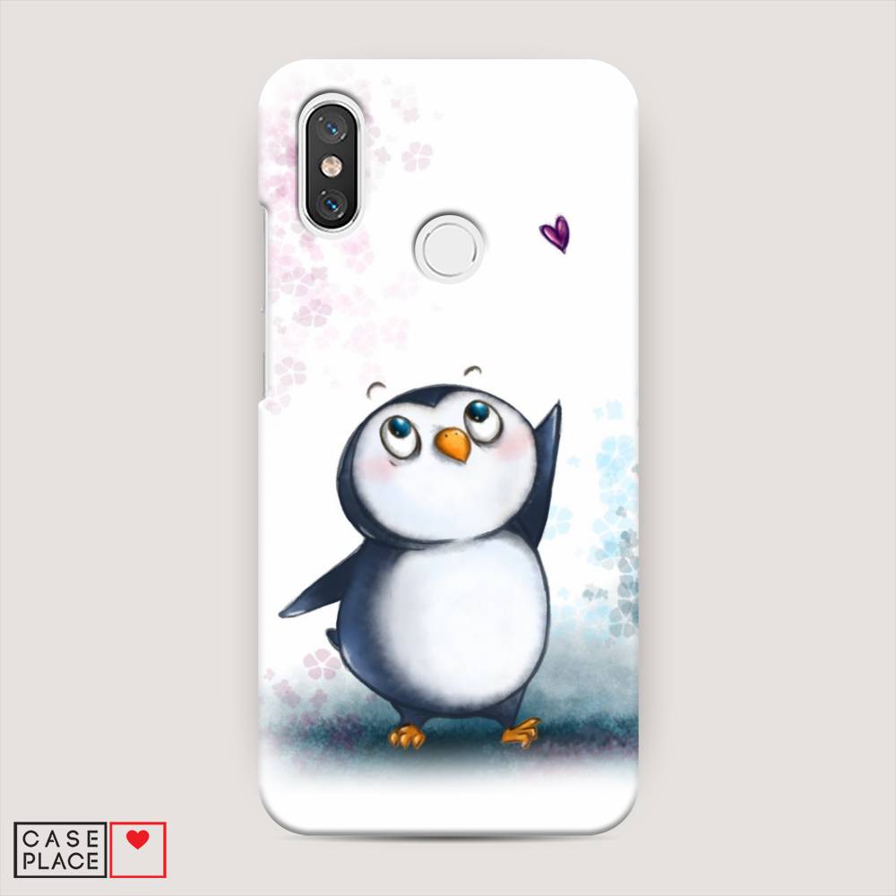 

Пластиковый чехол "Пингвин и сердечко" на Xiaomi Mi 8, 33520-1