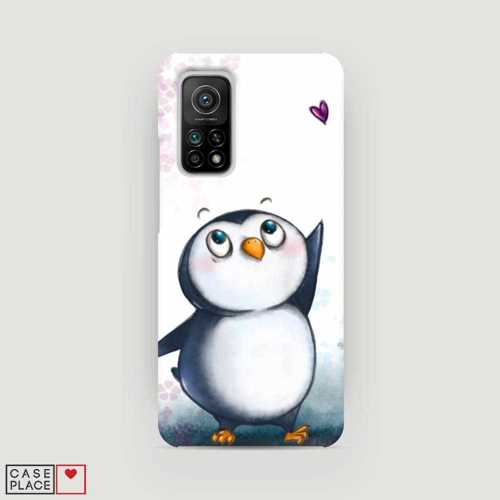 

Пластиковый чехол "Пингвин и сердечко" на Xiaomi Mi 10T, 39320-1
