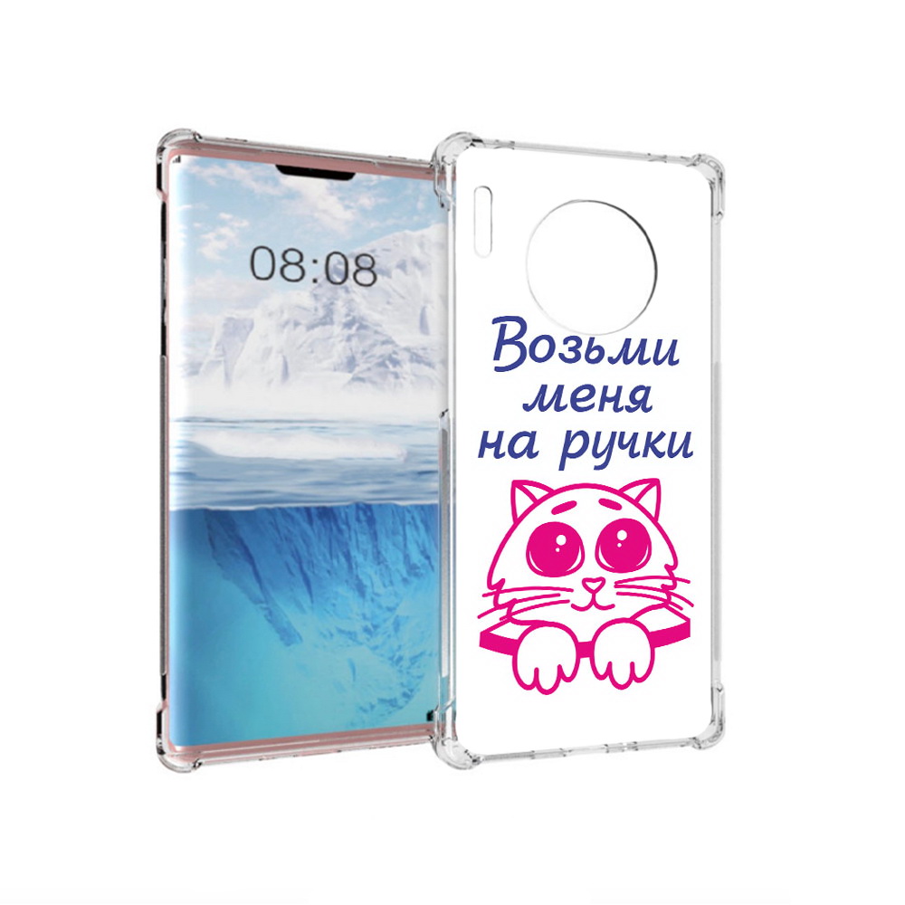 

Чехол MyPads Tocco для Huawei Mate 30 Pro мяу, Прозрачный, Tocco