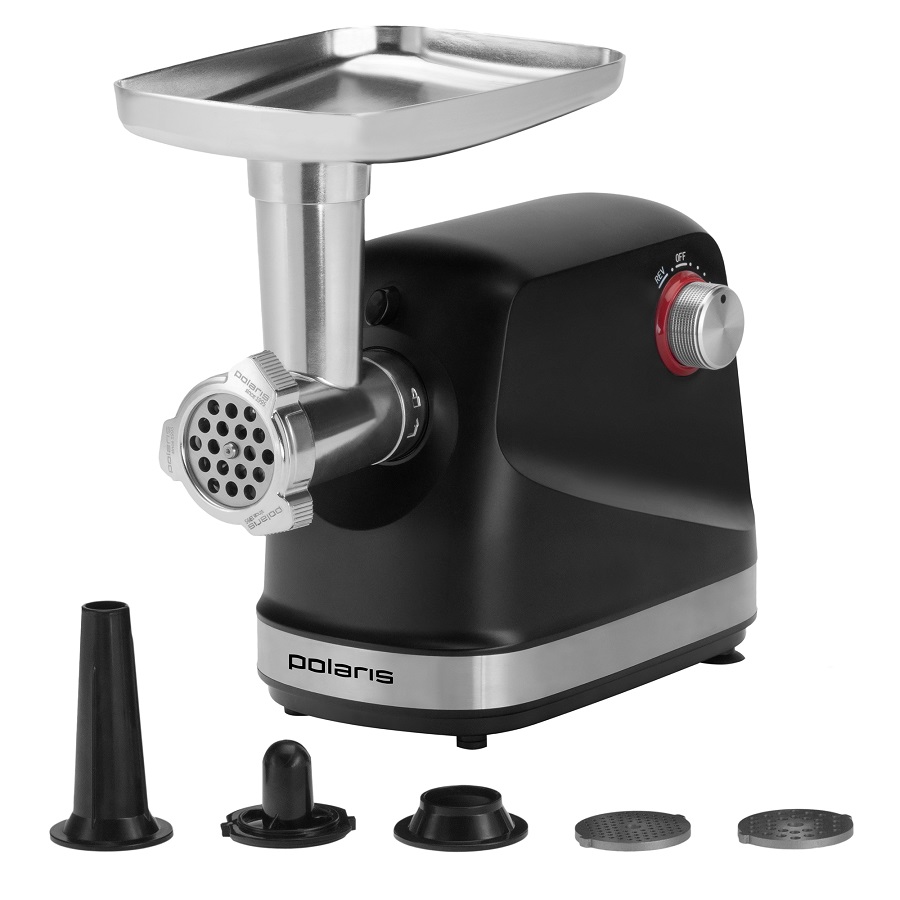 Электромясорубка Polaris PMG 2582 черная, серебряная
