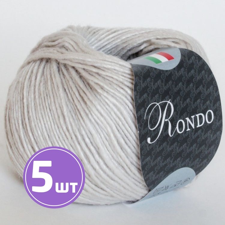 

Пряжа SEAM RONDO 09 перл меланж 5 шт по 50 г, Серый