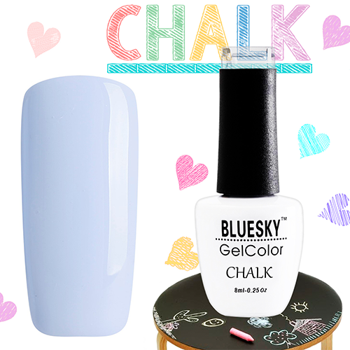 Гель-лак BlueSky Chalk #012, 8 мл васильковый голубой Bluesky