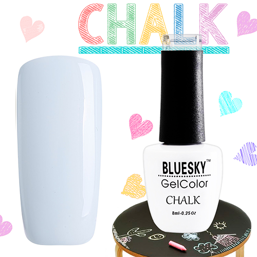 

Гель-лак BlueSky Chalk #009, 8 мл пудровый бело-голубой