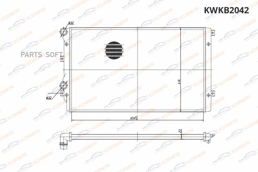 

Радиатор охлаждения VW Jetta (05-)/(11-)/Octavia A5 (04-) сборный