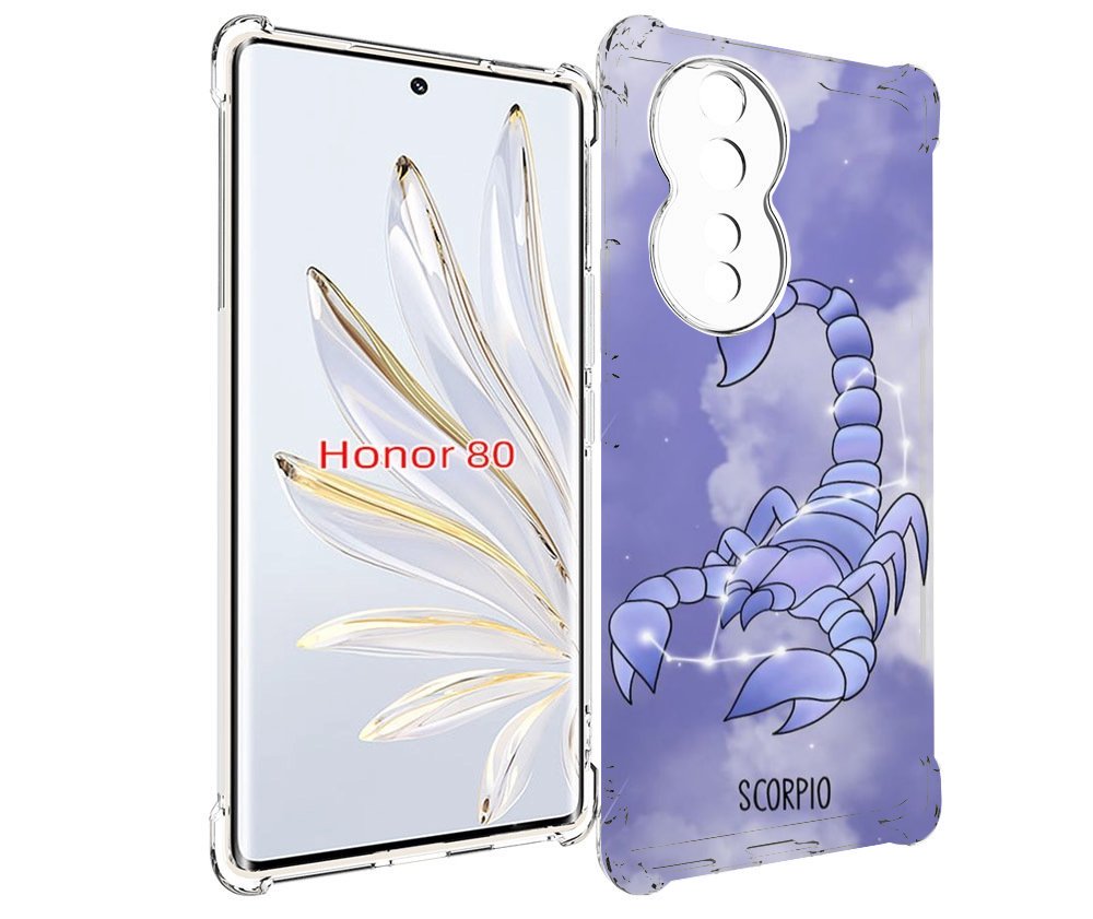 

Чехол MyPads знак зодиака скорпион 2 для Honor 80, Прозрачный, Tocco