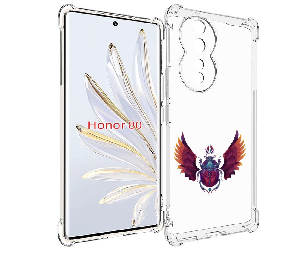 

Чехол MyPads алмазный скоробей для Honor 80, Прозрачный, Tocco