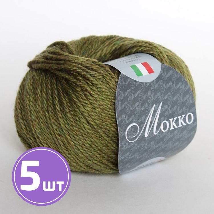 

Пряжа SEAM MOKKO 04 меланж 5 шт по 50 г, Зеленый