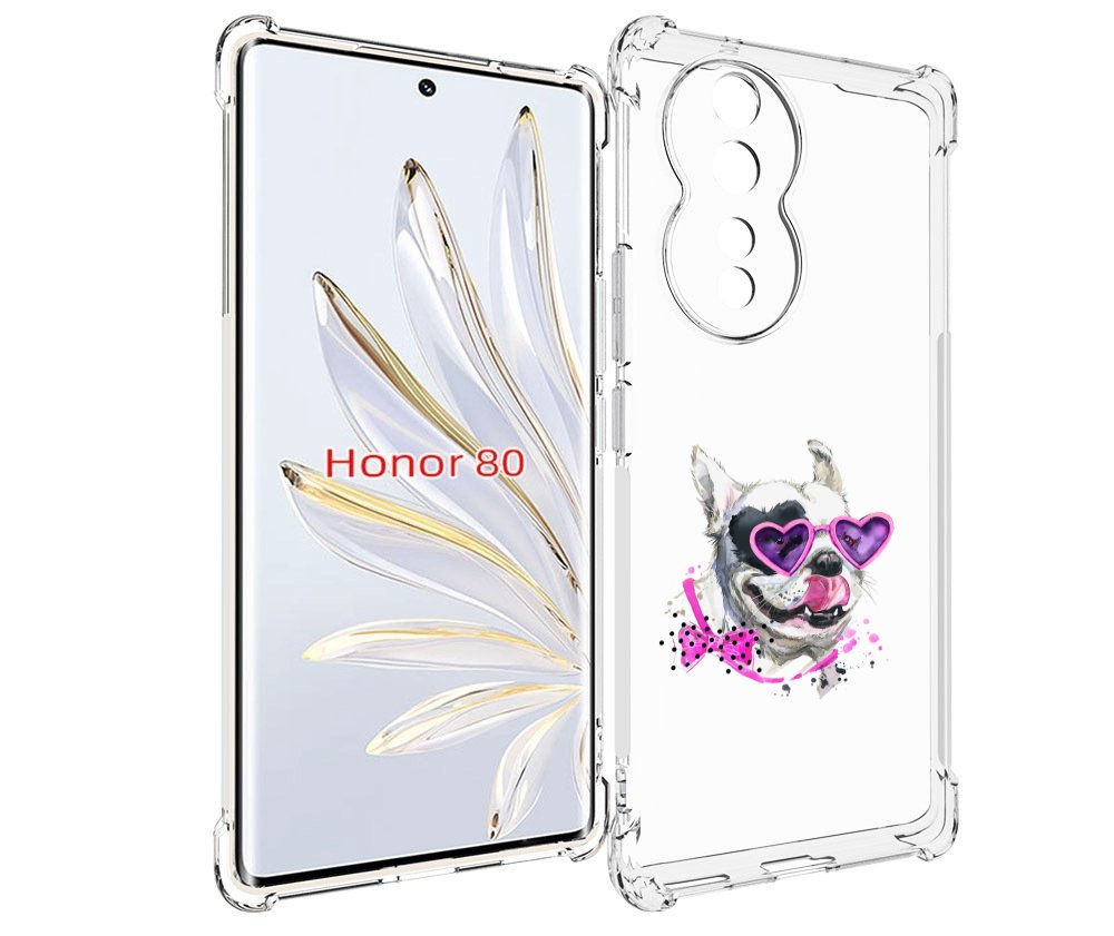 

Чехол MyPads акварельный пёс для Honor 80, Прозрачный, Tocco