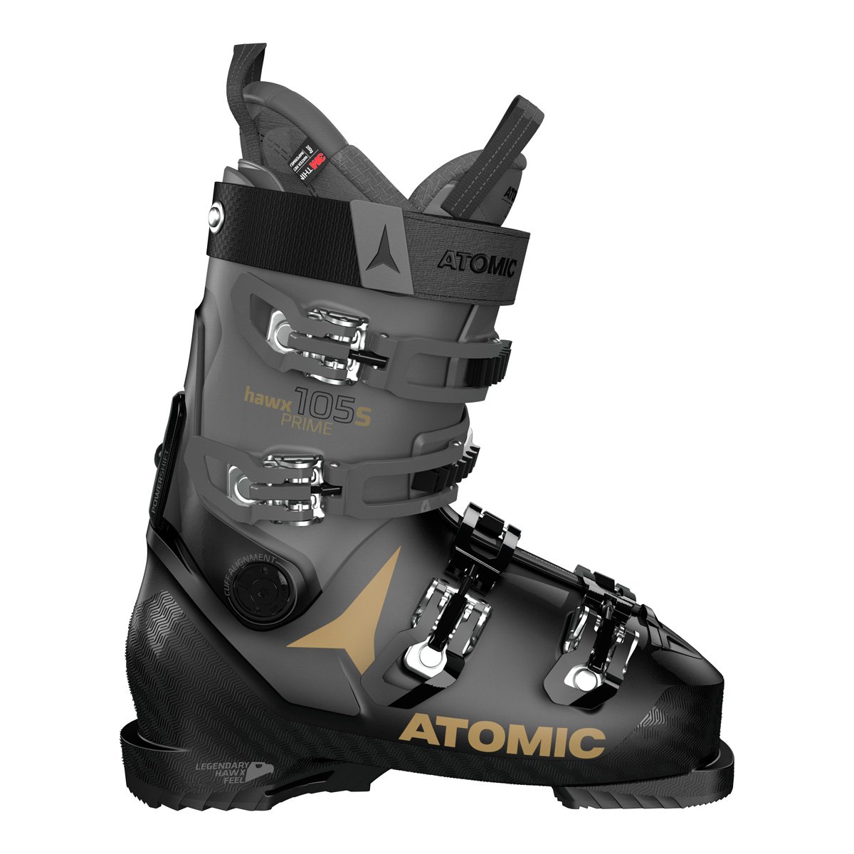 фото Горнолыжные ботинки atomic hawx prime 105 s w 2021, black/anthracite/gold, 27-27,5 см