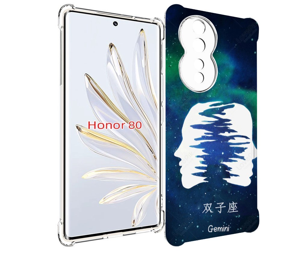 

Чехол MyPads знак зодиака близнецы 6 для Honor 80, Прозрачный, Tocco