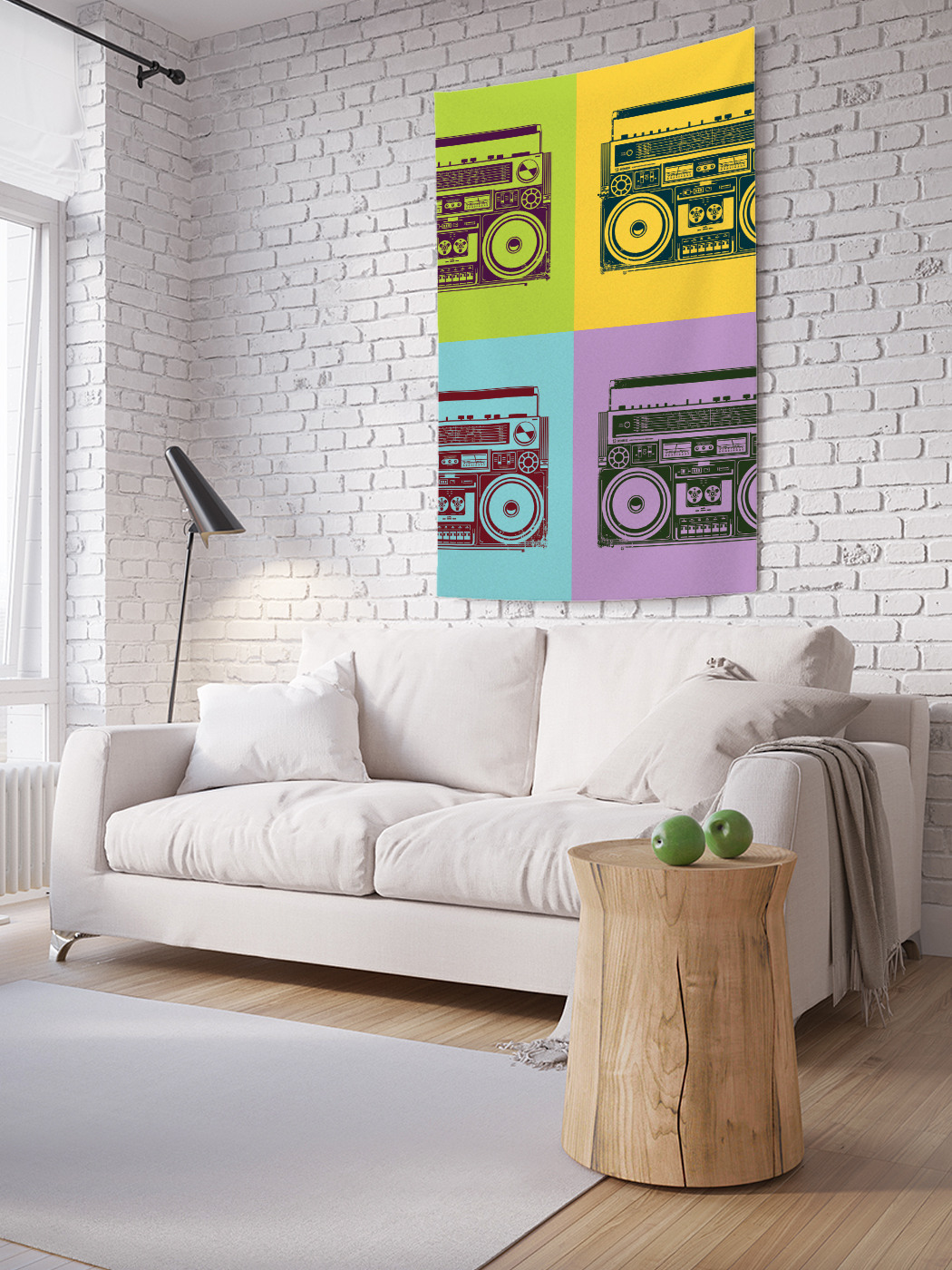 

Вертикальное фотопанно на стену JoyArty Стильный магнитофон 150x200 см, Стильный магнитофон