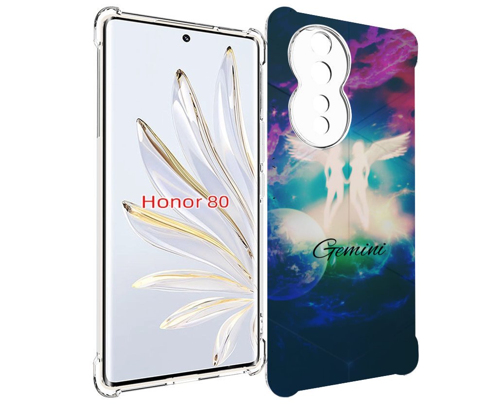 

Чехол MyPads знак зодиака близнецы 3 для Honor 80, Прозрачный, Tocco