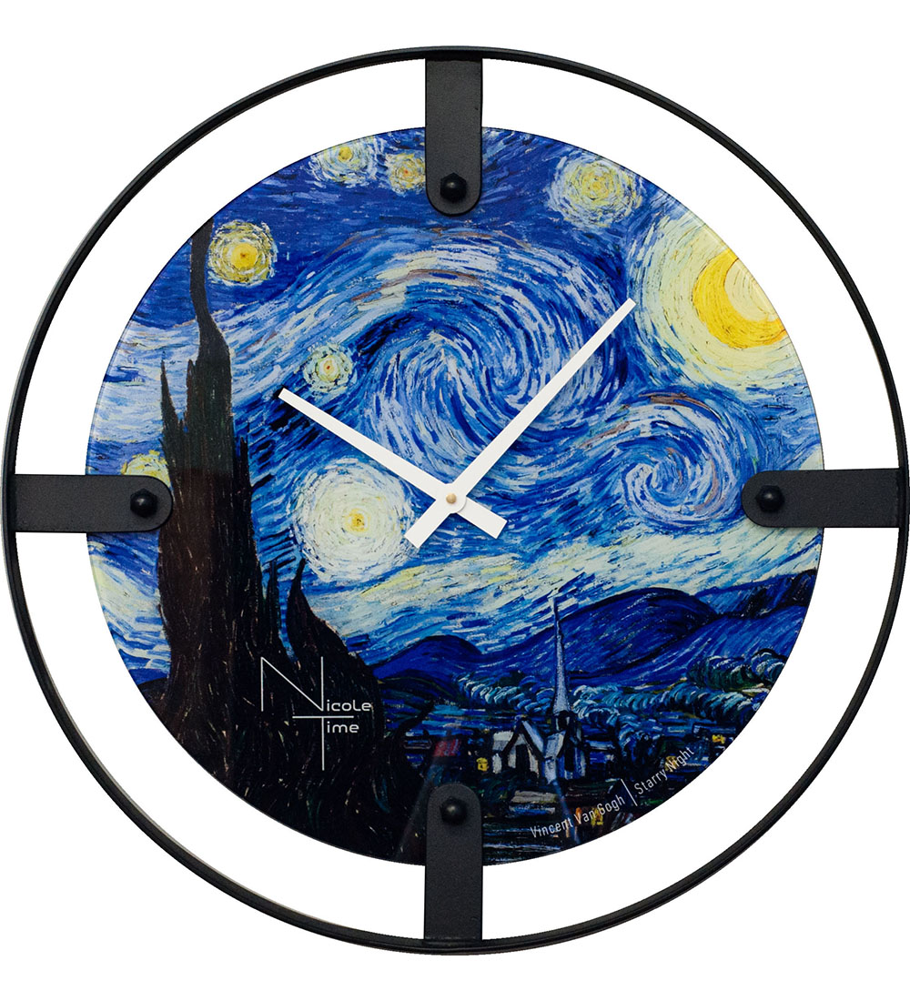 фото Часы настенные van gogh starry night салют slt-05