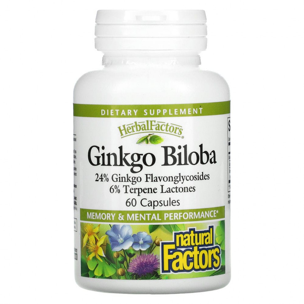 

Гинкго билоба Natural Factors, 60 капсул