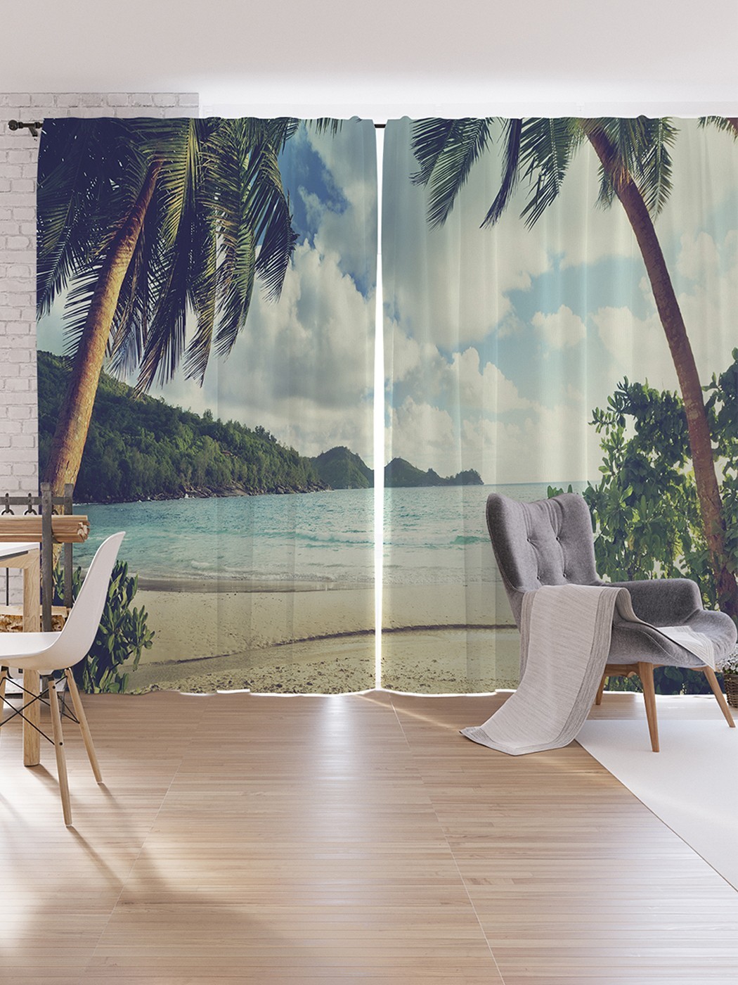 

Шторы под лён JoyArty "В ожидании жары", серия Oxford DeLux, 340х265 см, В ожидании жары