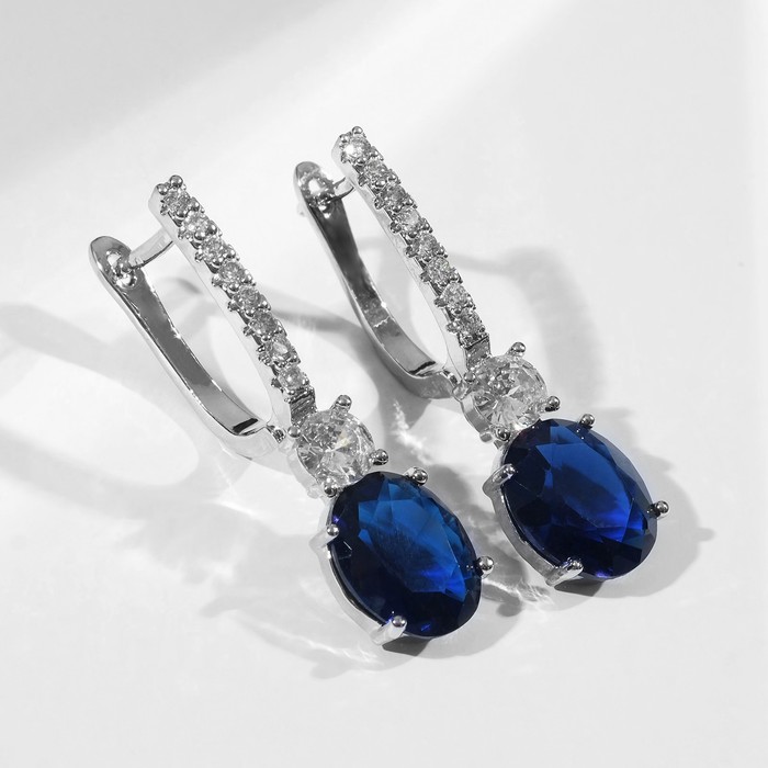 

Серьги из металла Queen Fair 6943884, стразы; фианит, 6943884
