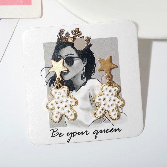 

Серьги из металла Queen Fair 7292434, эмаль, 7292434