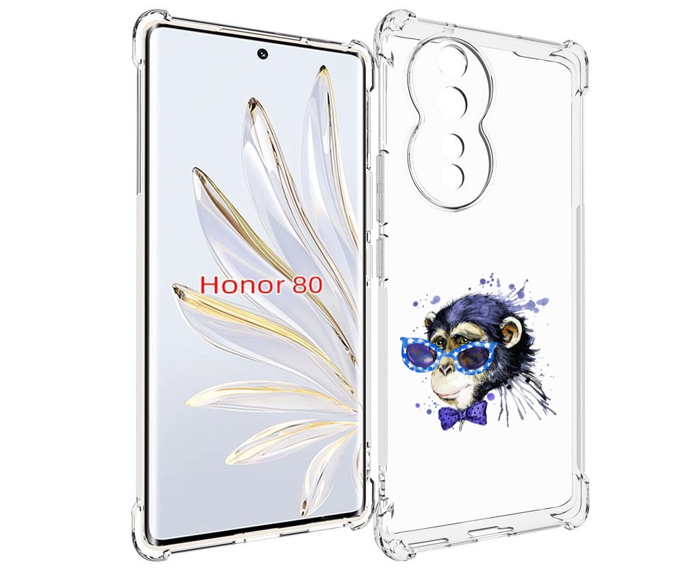 

Чехол MyPads акварельная обезьяна для Honor 80, Прозрачный, Tocco