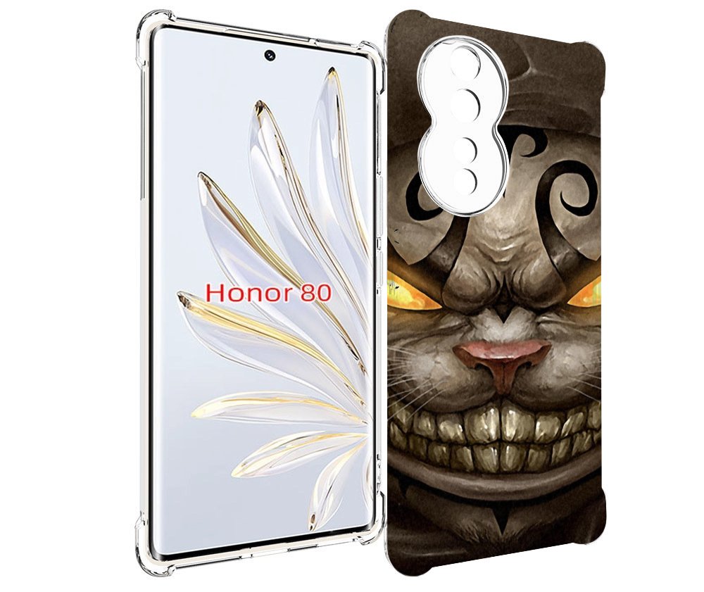 

Чехол MyPads злой котик с желтыми глазами для Honor 80, Прозрачный, Tocco