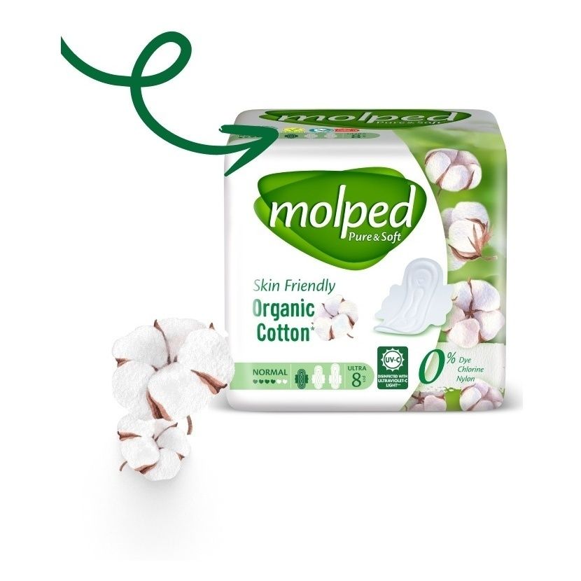 Прокладки Molped Pure&Soft c крылышками 10 шт